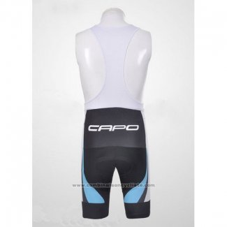 2011 Maillot Cyclisme Capo Noir et Blanc 4 Manches Courtes et Cuissard